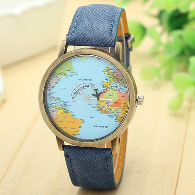 Around The World - Leather Strap Watch