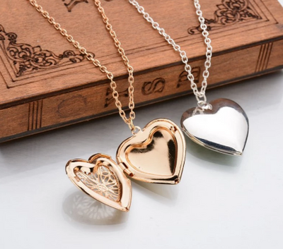Personalized Stainless Steel Love Heart Locket Pendant With Chain -  ForeverGifts.com