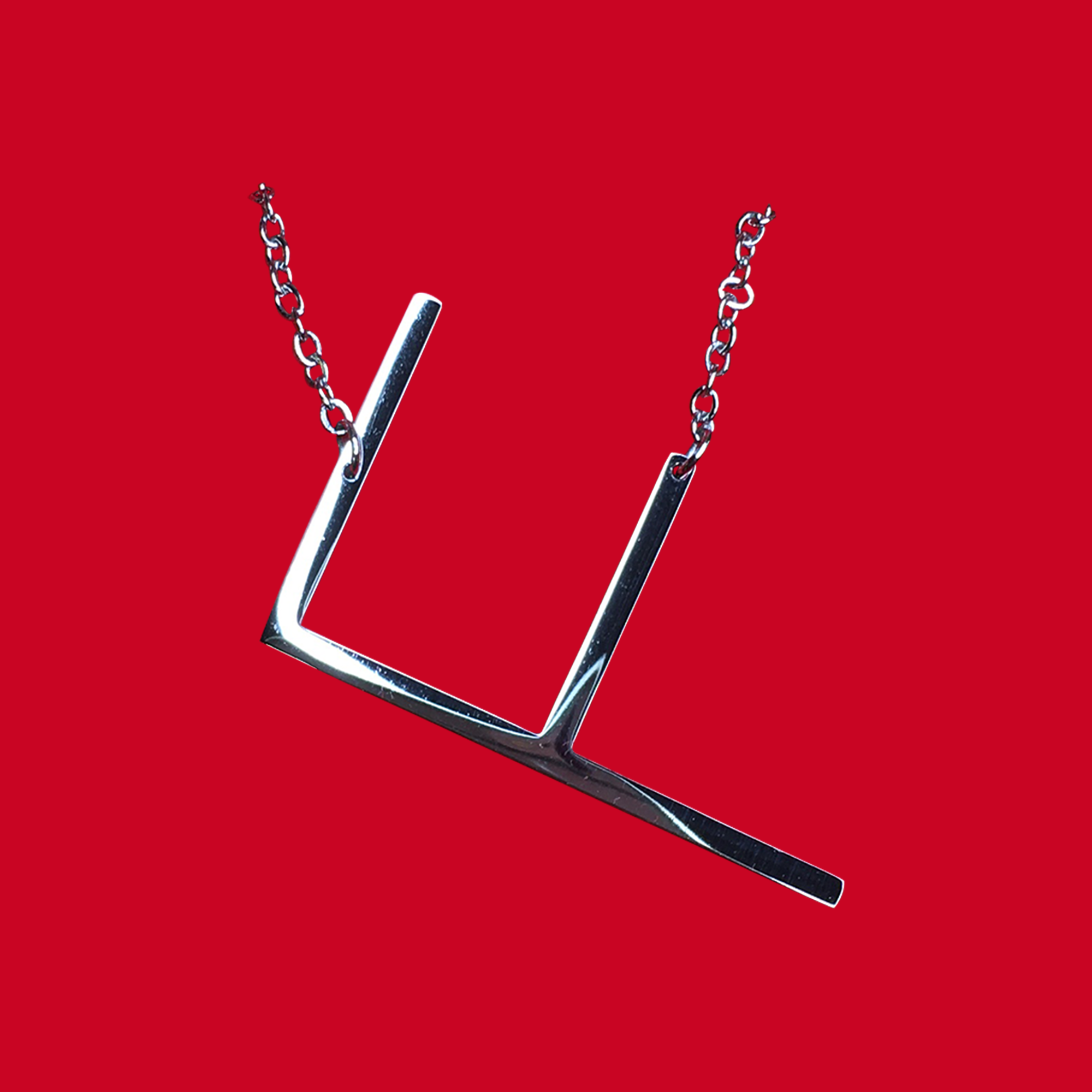 Sideways Letter L Initial Necklace