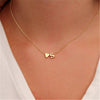The Lustrous Love - Dainty Heart Initial Necklace NEW FAST DELIVERY