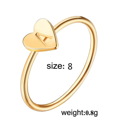 Frandels Jewelry A / Gold Initial Ring