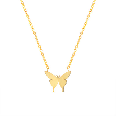 WINGS OF BEAUTY - GOLD SILVER PLATED BUTTERFLY NECKLACE