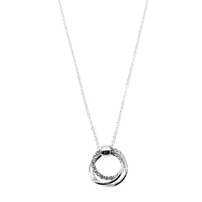 THE SOLACE - FASHIONABLE CIRCLE STUDDED PENDANT NECKLACE