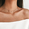 STAR SCAPE - GOLD/SILVER STAR CHOKER CHAIN NECKLACE